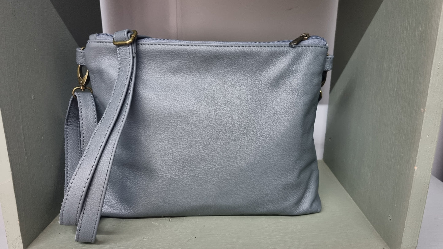 Miss Baggy Genuine leather Grey Bag #007