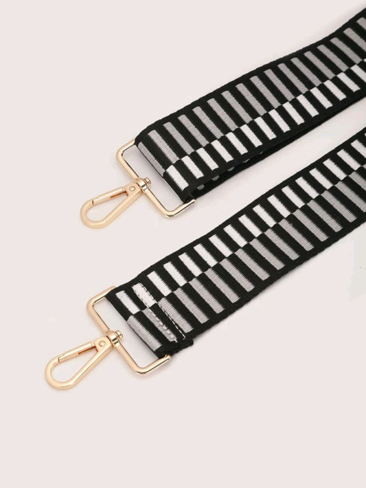 Black, White & Silver- Bag Strap