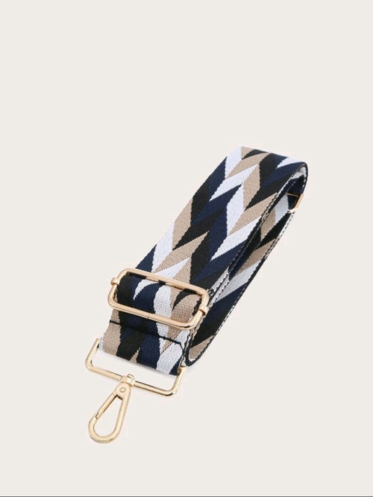 Navy, Cream, Black & White Bag Strap