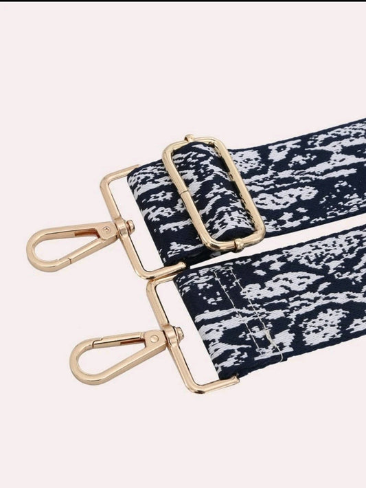 Black & White Snakeskin print - Bag Strap