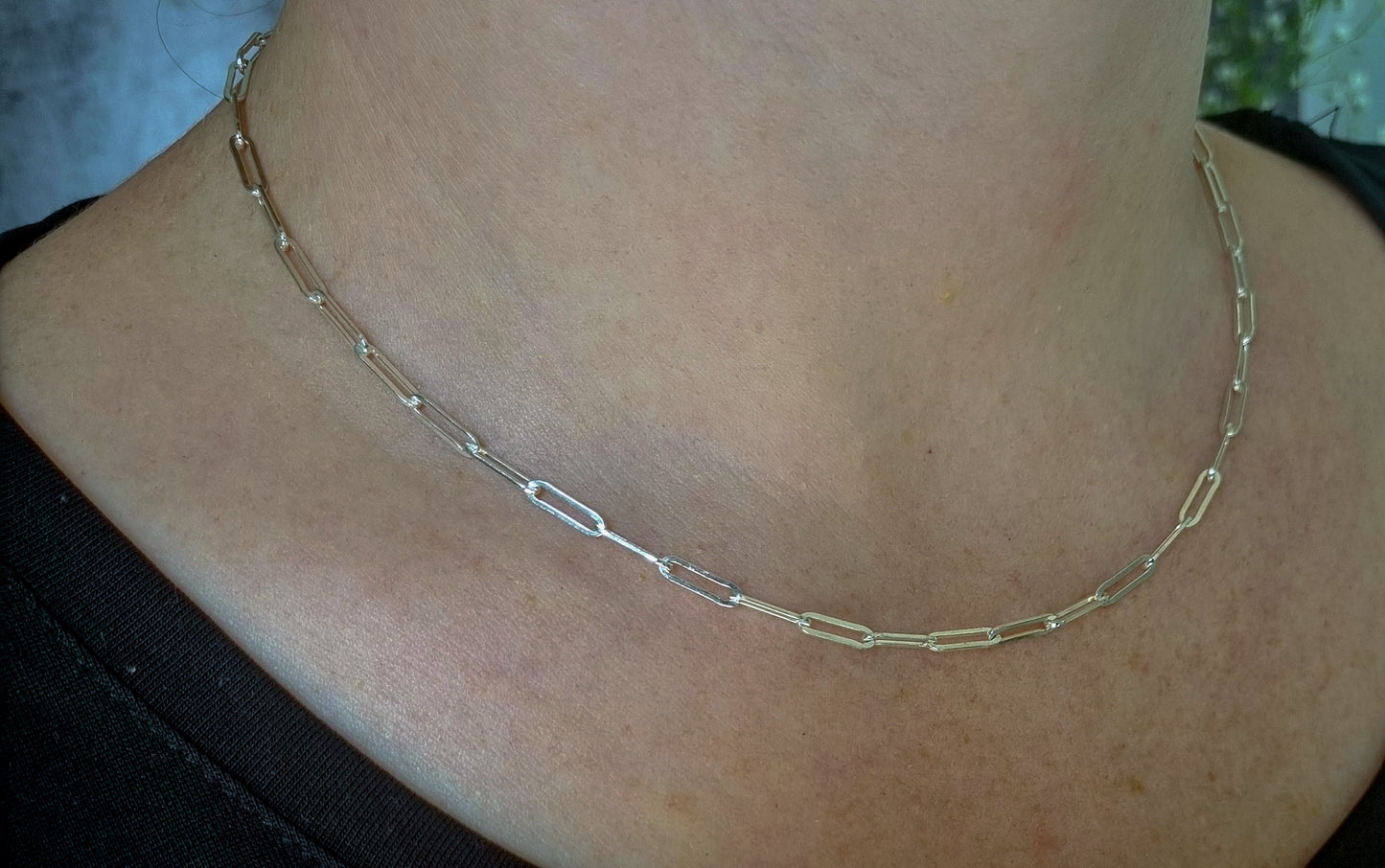 Sterling Silver Large Paperclip Chain