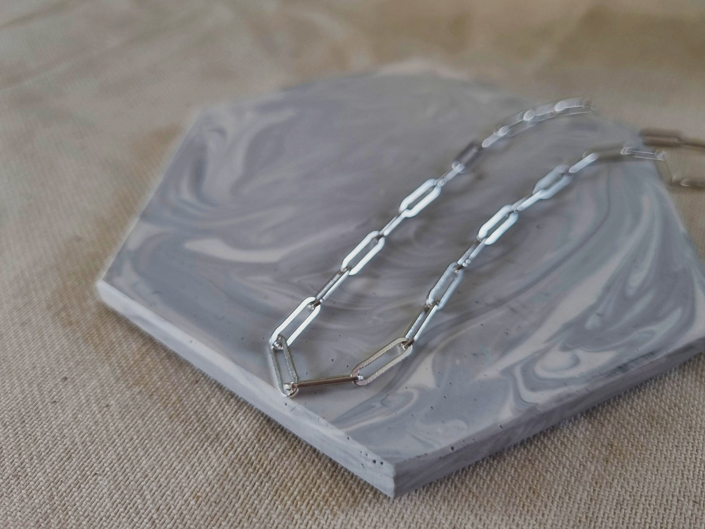 Sterling Silver Large Paperclip Chain