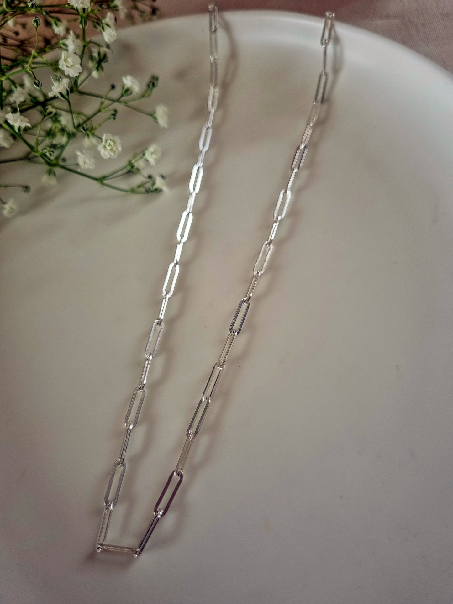 Sterling Silver Large Paperclip Chain