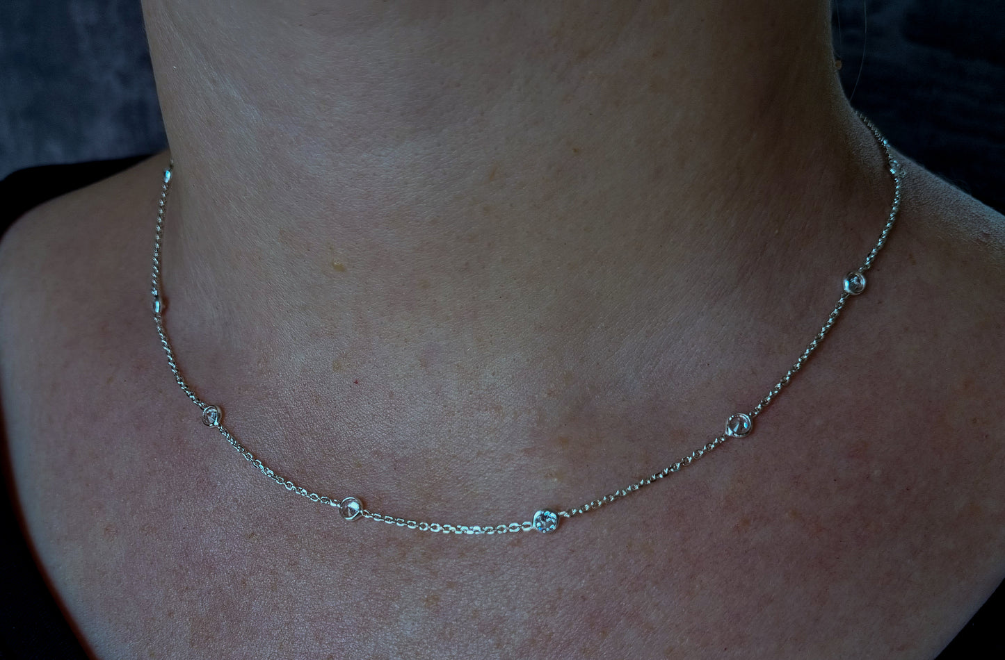 Sterling Silver CZ Chain