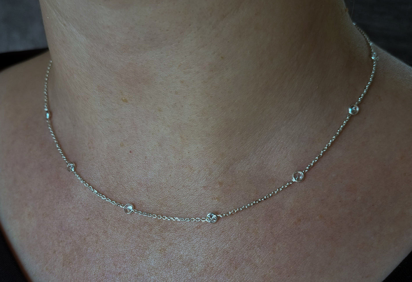 Sterling Silver CZ Chain