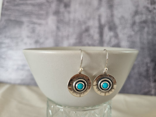 Turquoise boho style earrings