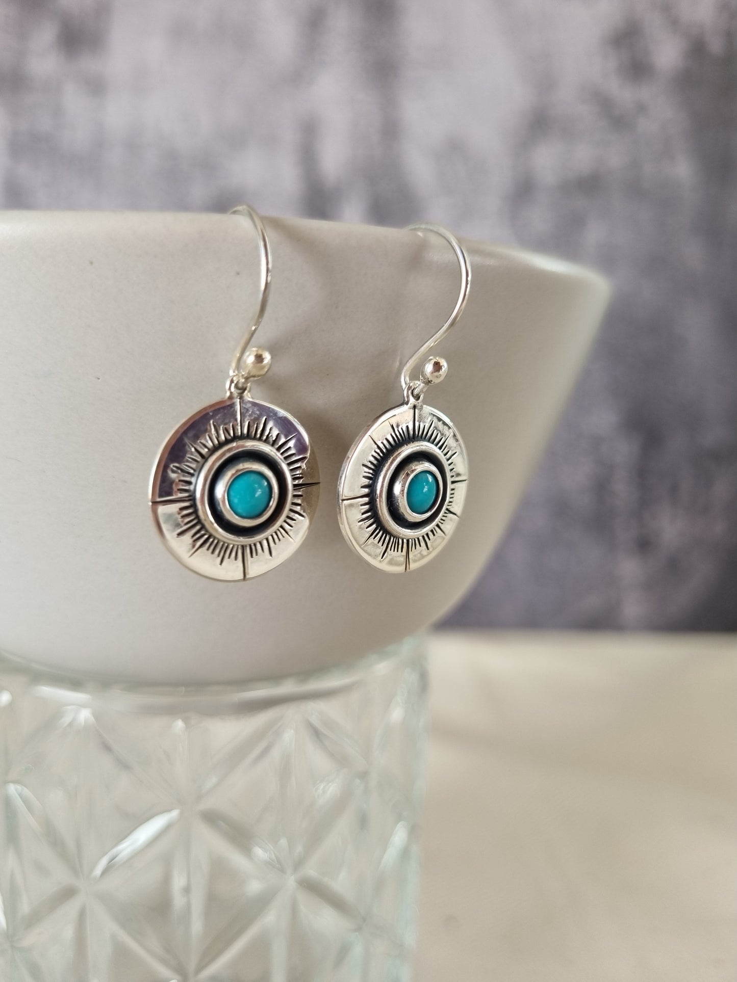 Turquoise boho style earrings