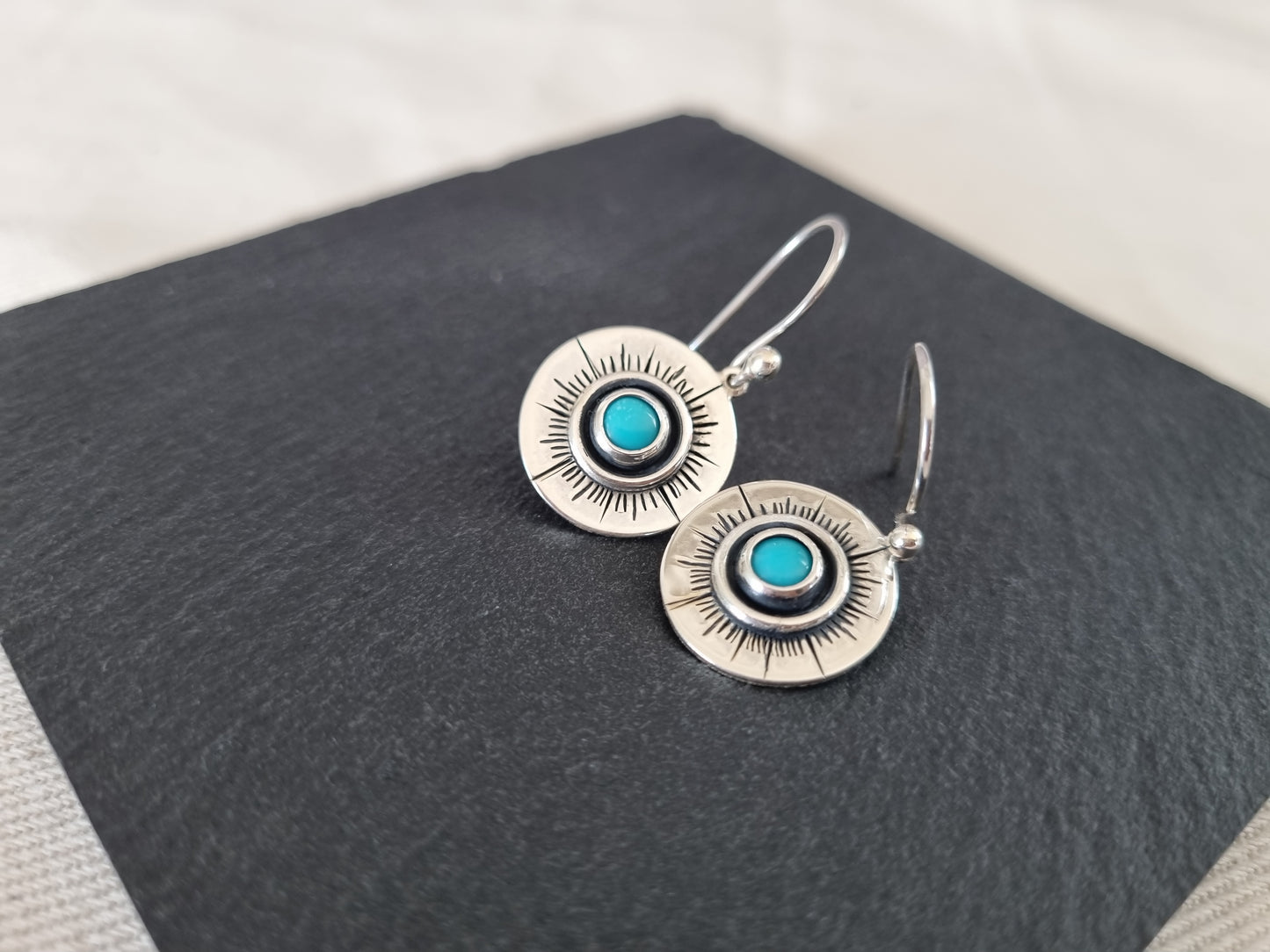 Turquoise boho style earrings