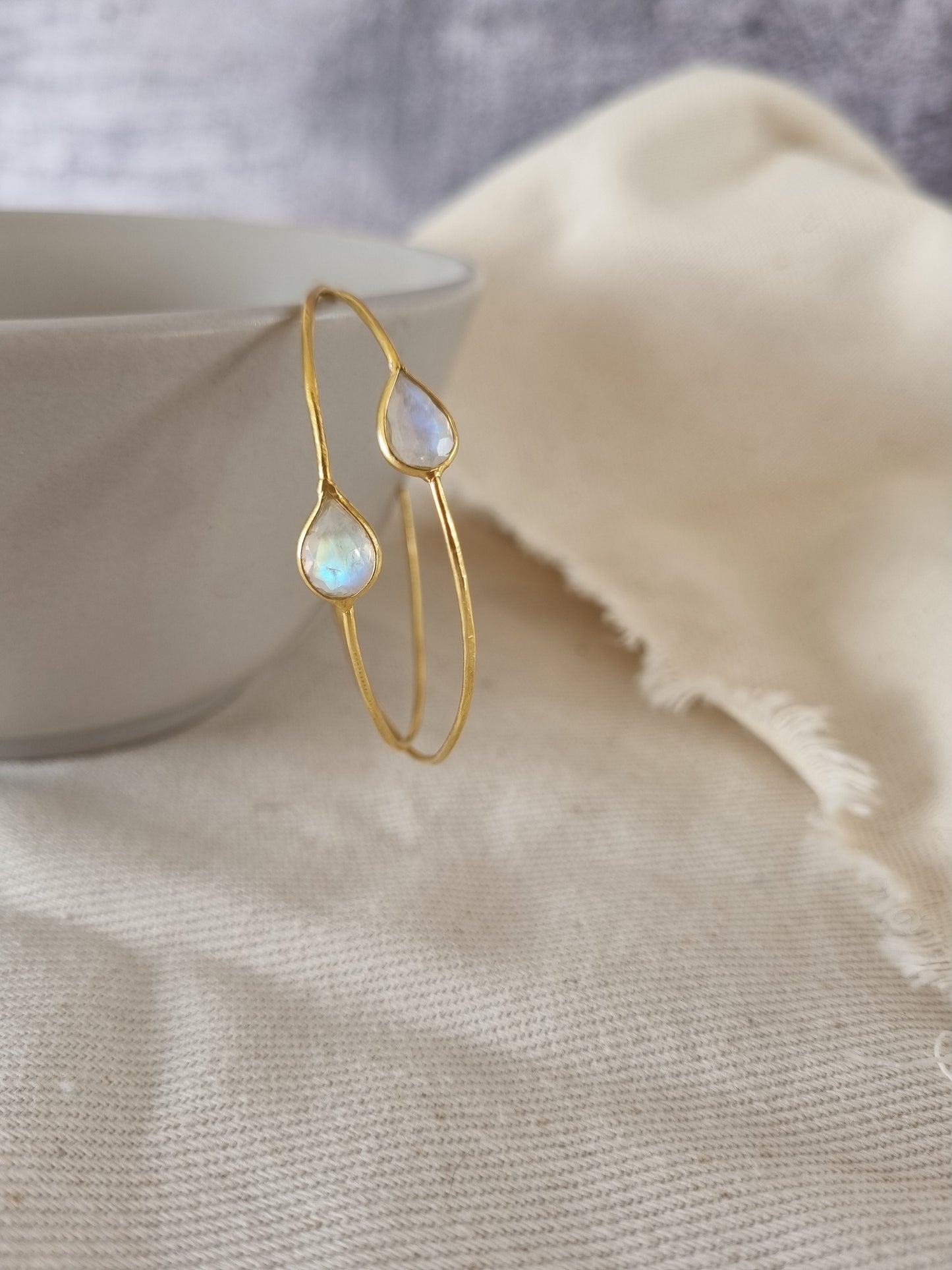 Moonstone Hoops