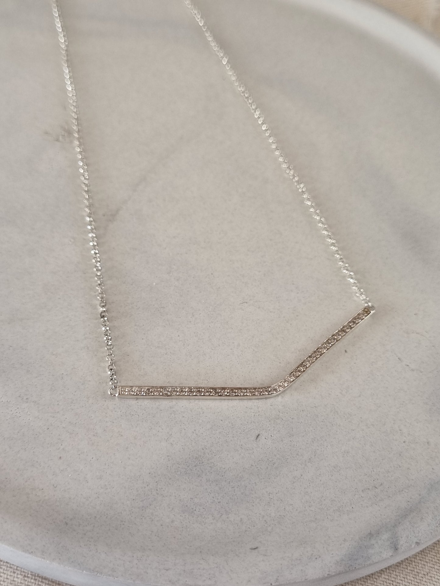 Sterling Silver CZ Necklace