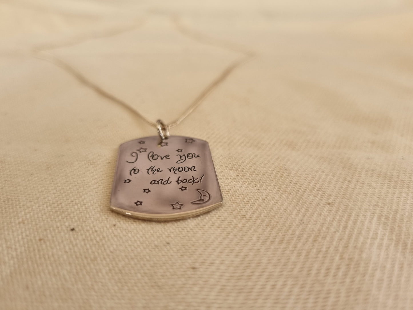 I Love you to the moon and back pendant