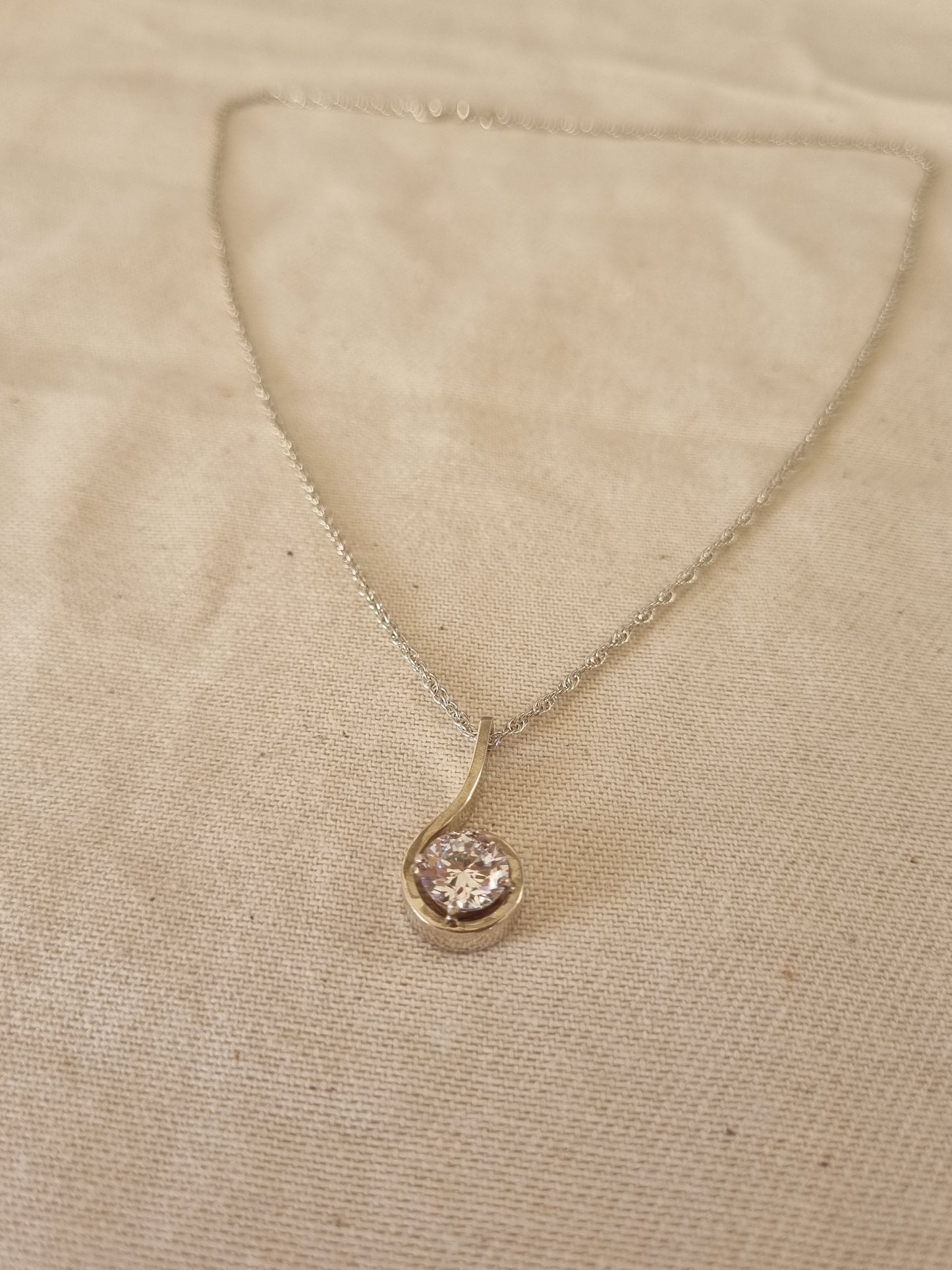 CZ Pendant on Chain