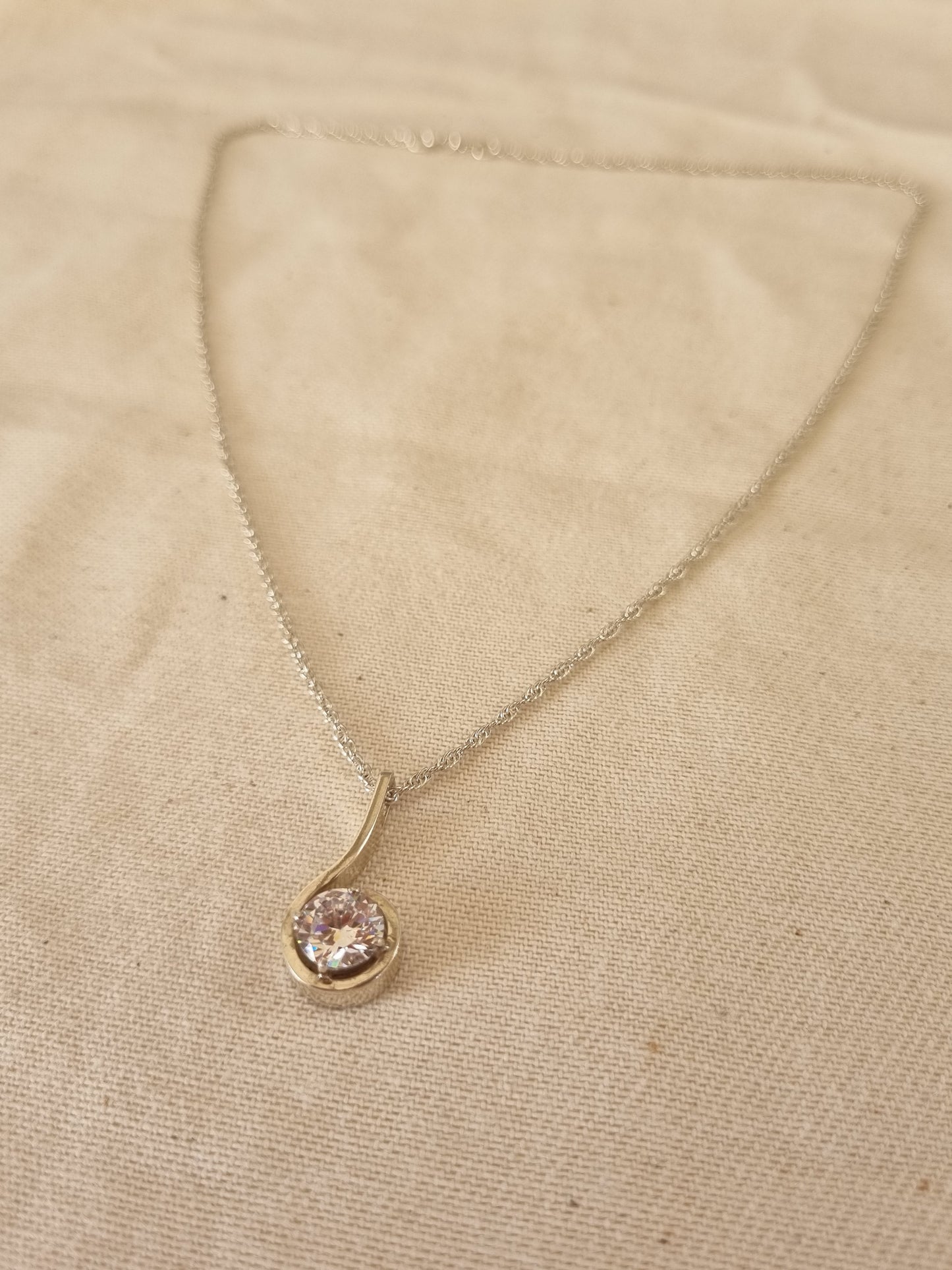 CZ Pendant on Chain