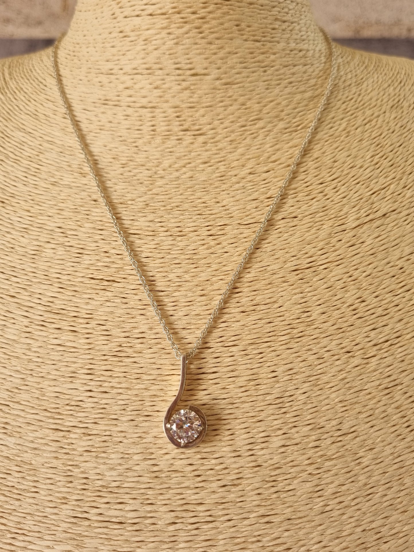 CZ Pendant on Chain