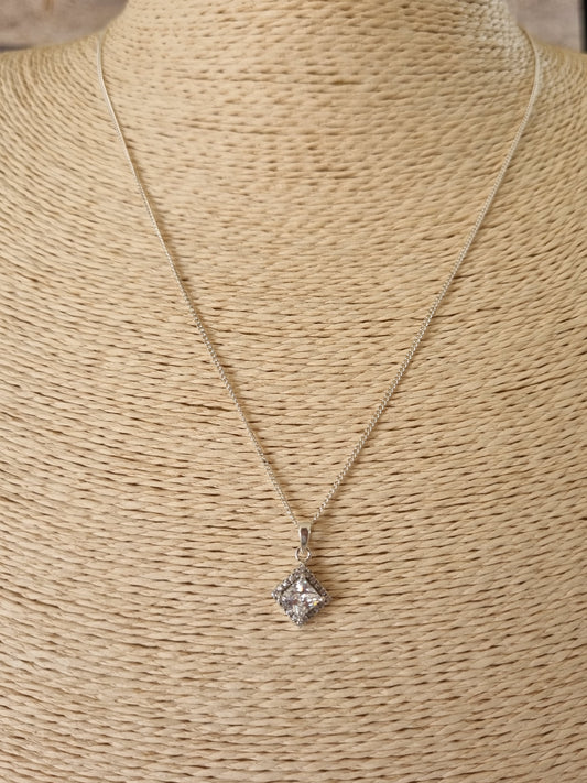 CZ Pendant on chain