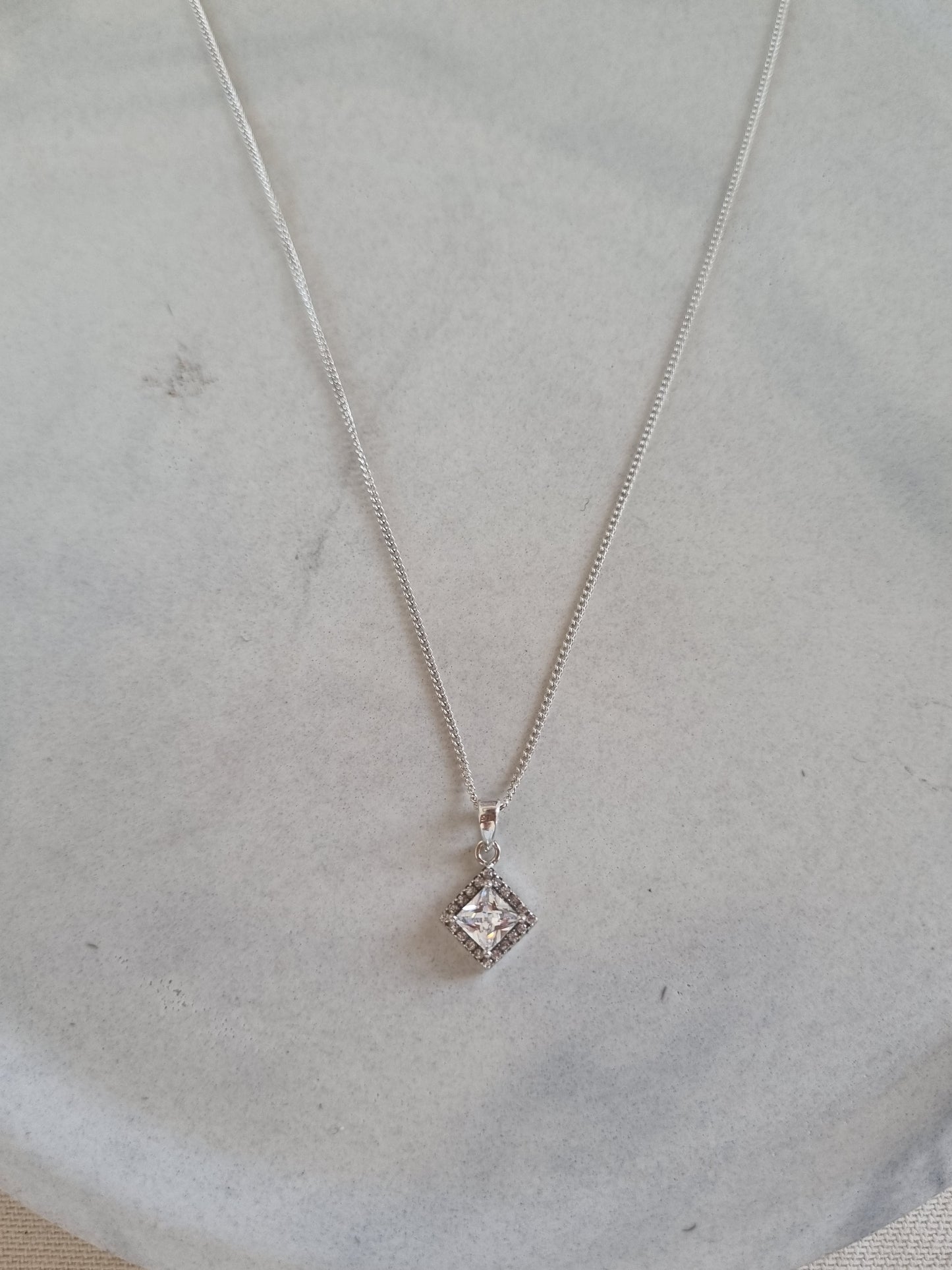 CZ Pendant on chain