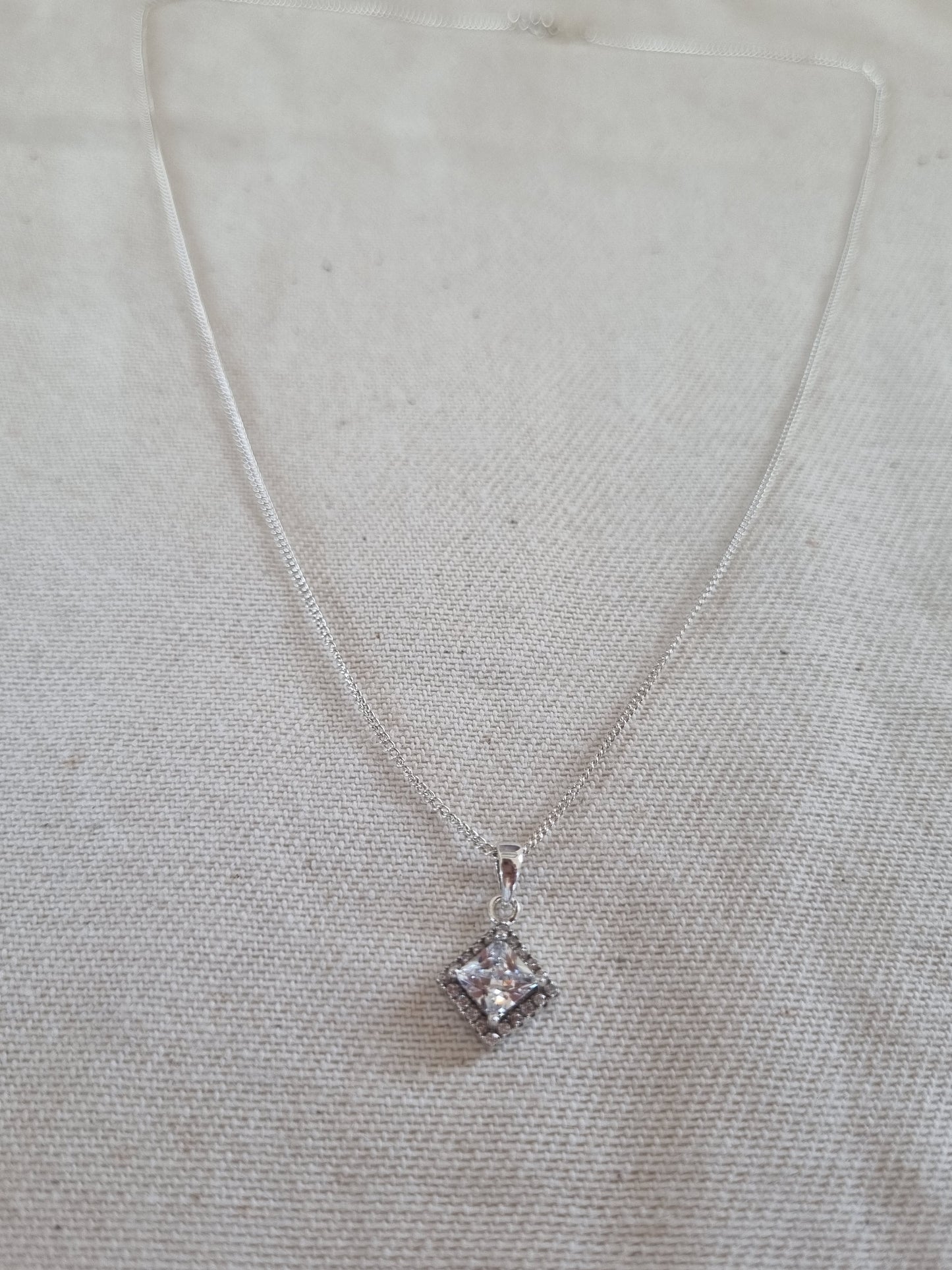 CZ Pendant on chain