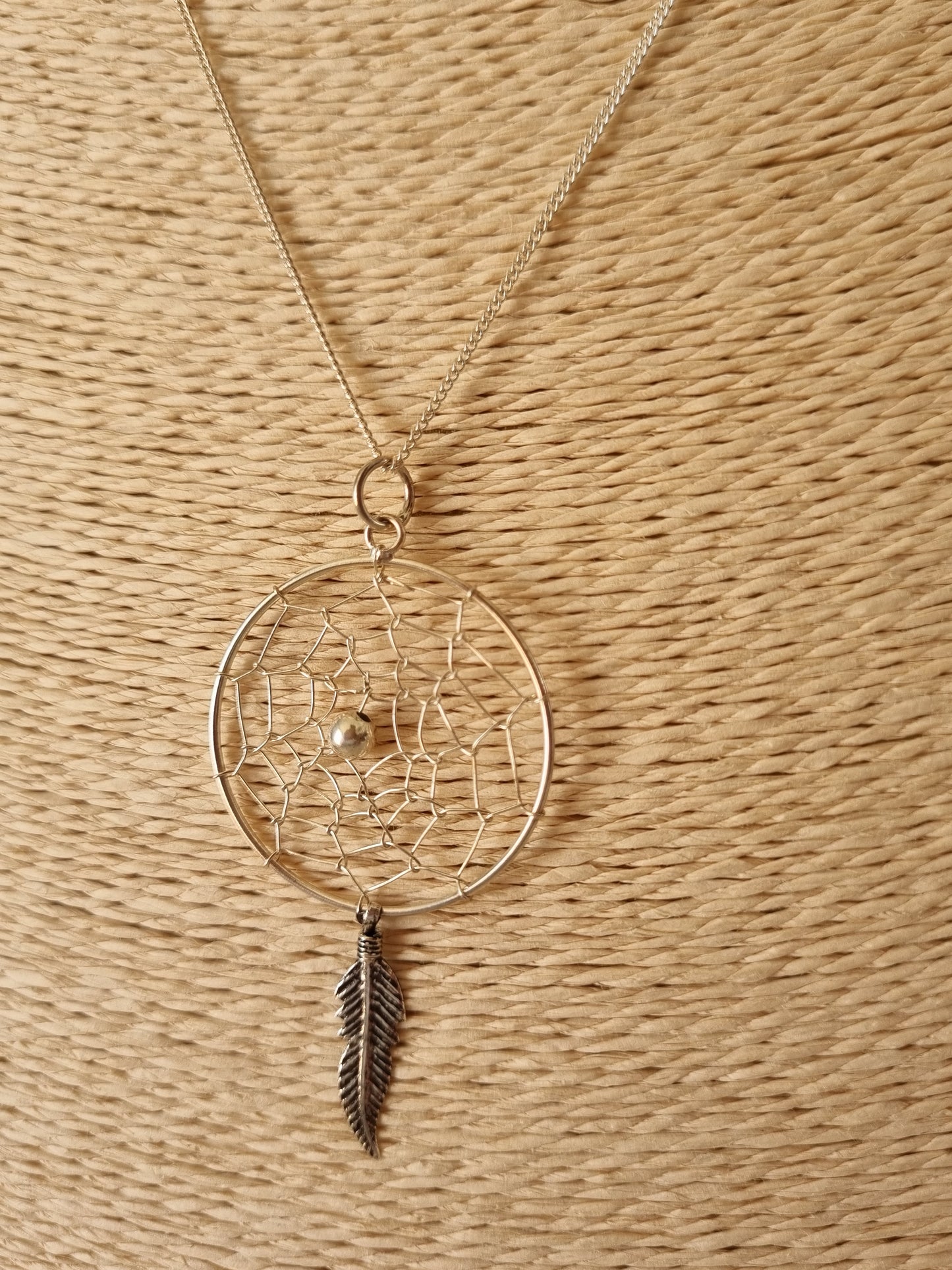 Dreamcatcher pendant on chain