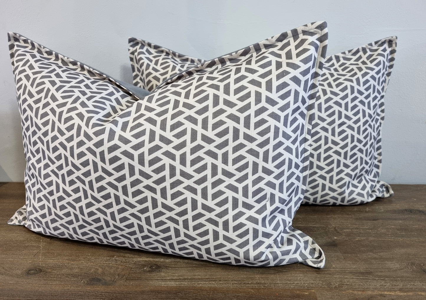 Scatter Cushion - Grey Pattern 40x60cm Set of 2