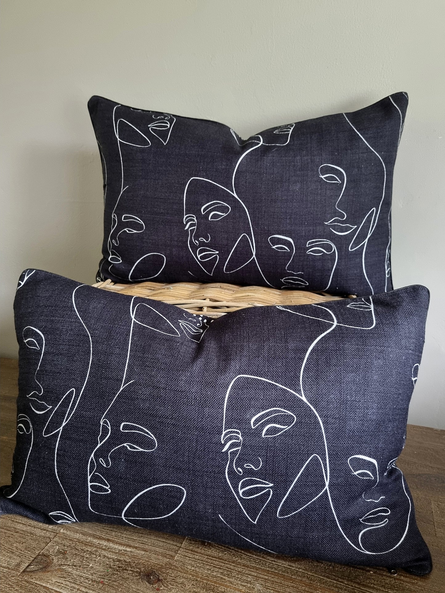 Scatter Cushion Set - Geometric Faces 60x40cm