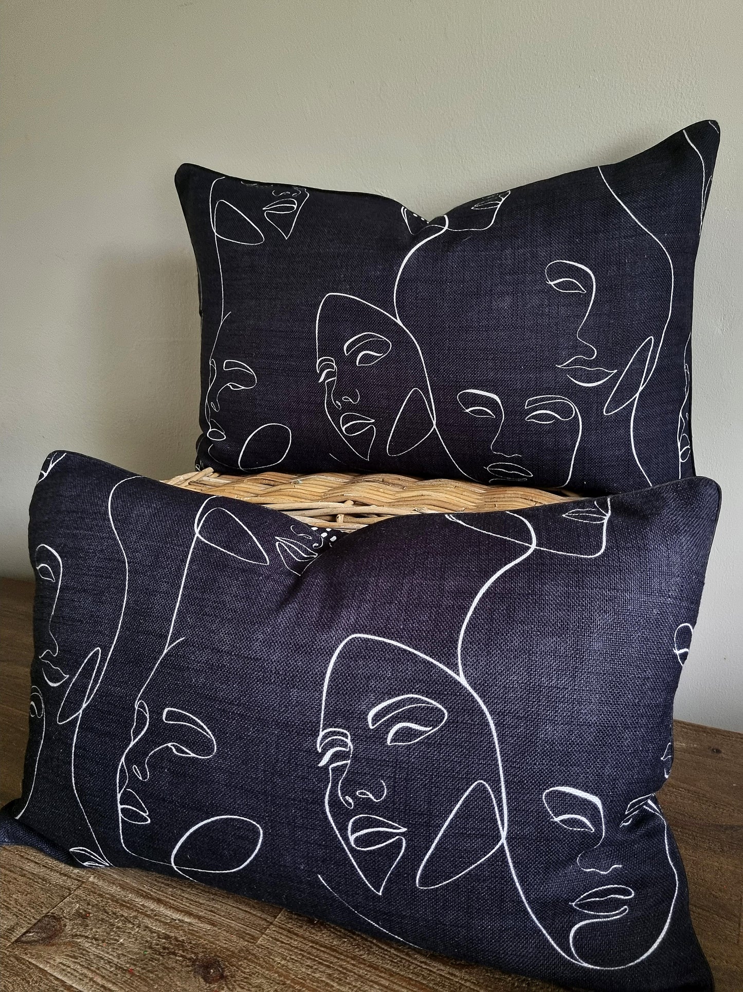 Scatter Cushion Set - Geometric Faces 60x40cm