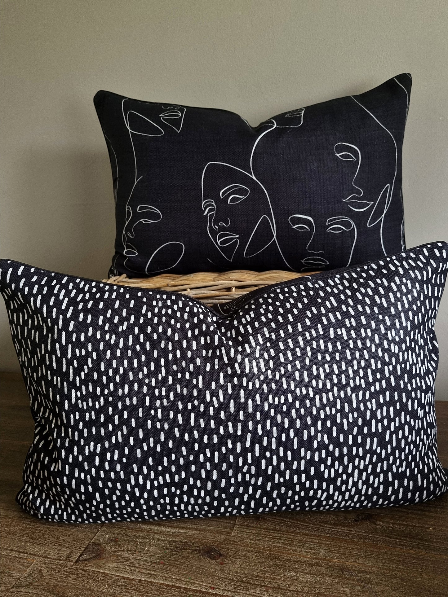 Scatter Cushion Set - Geometric Faces 60x40cm