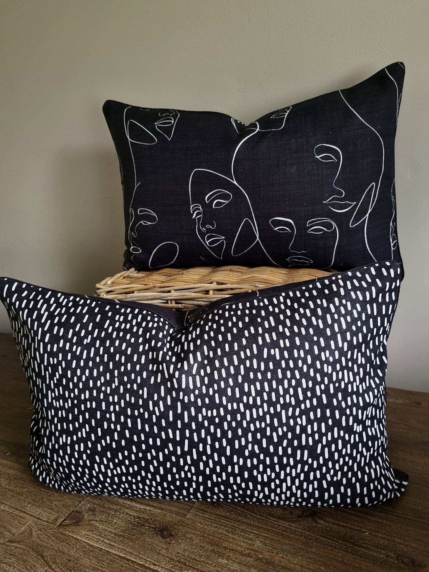 Scatter Cushion Set - Geometric Faces 60x40cm