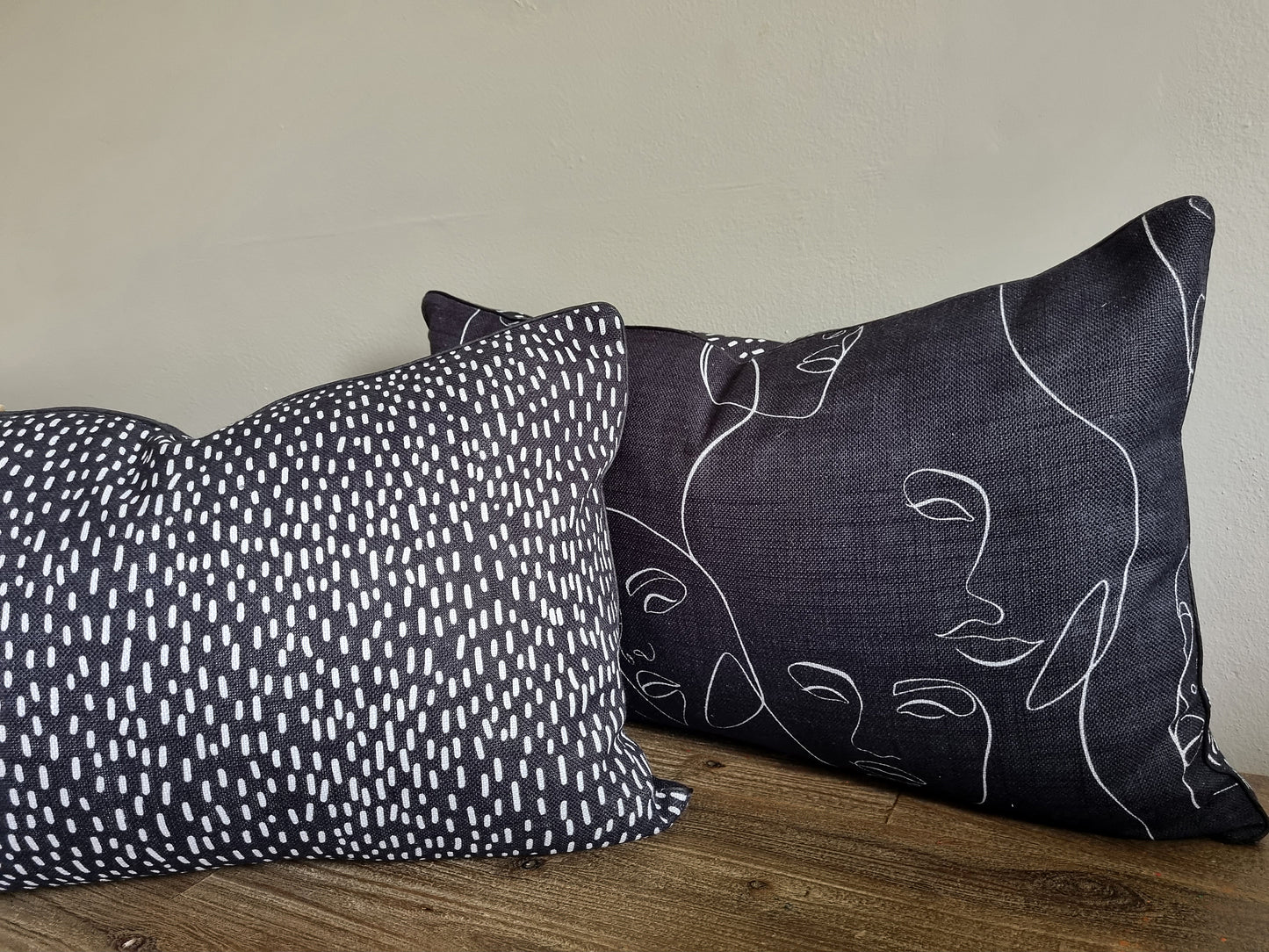 Scatter Cushion Set - Geometric Faces 60x40cm