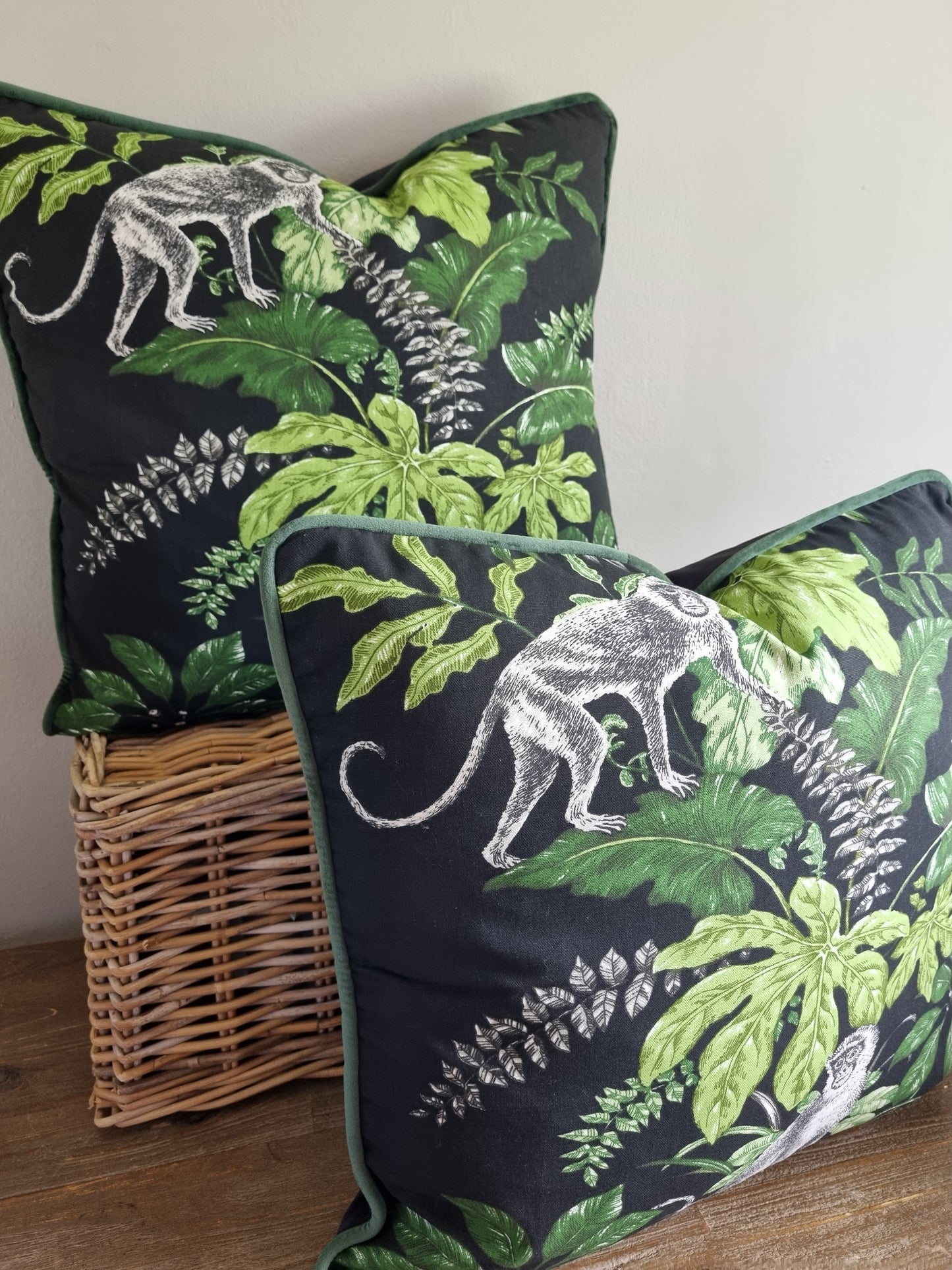 Green Tropical Scatter Cushion Covers - Set of 2