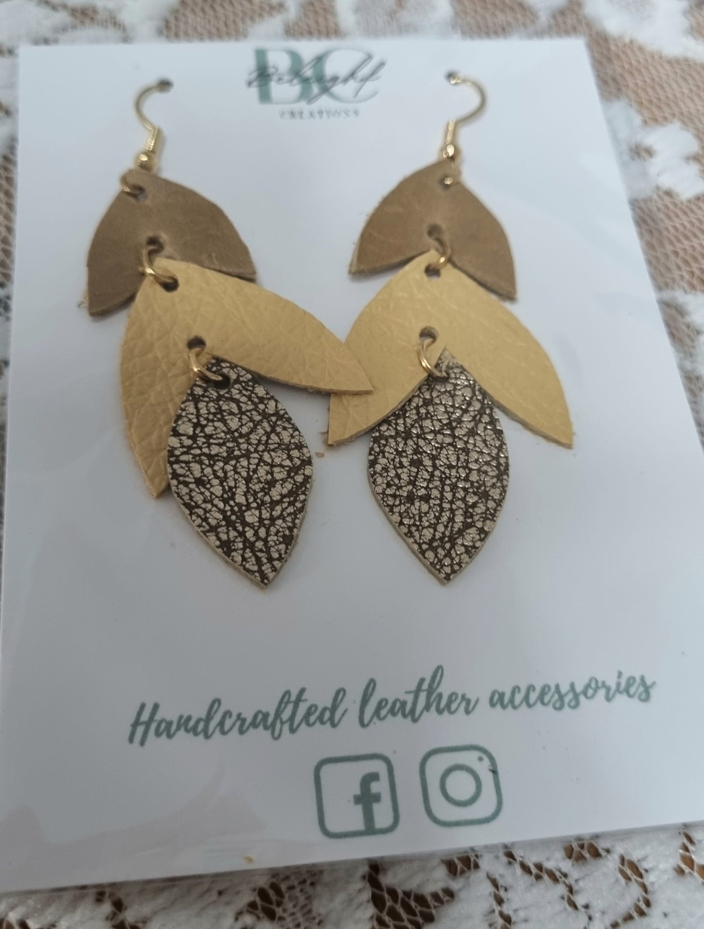 Handmade Leather earrings