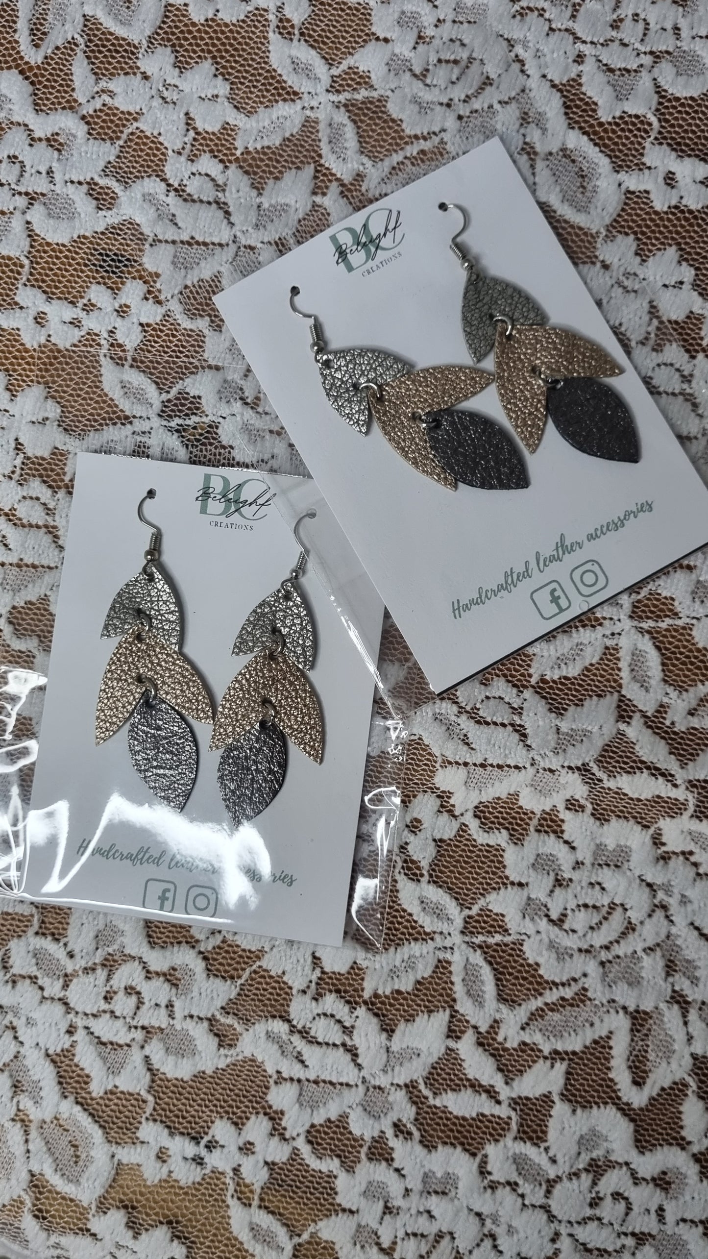 Handmade Leather earrings