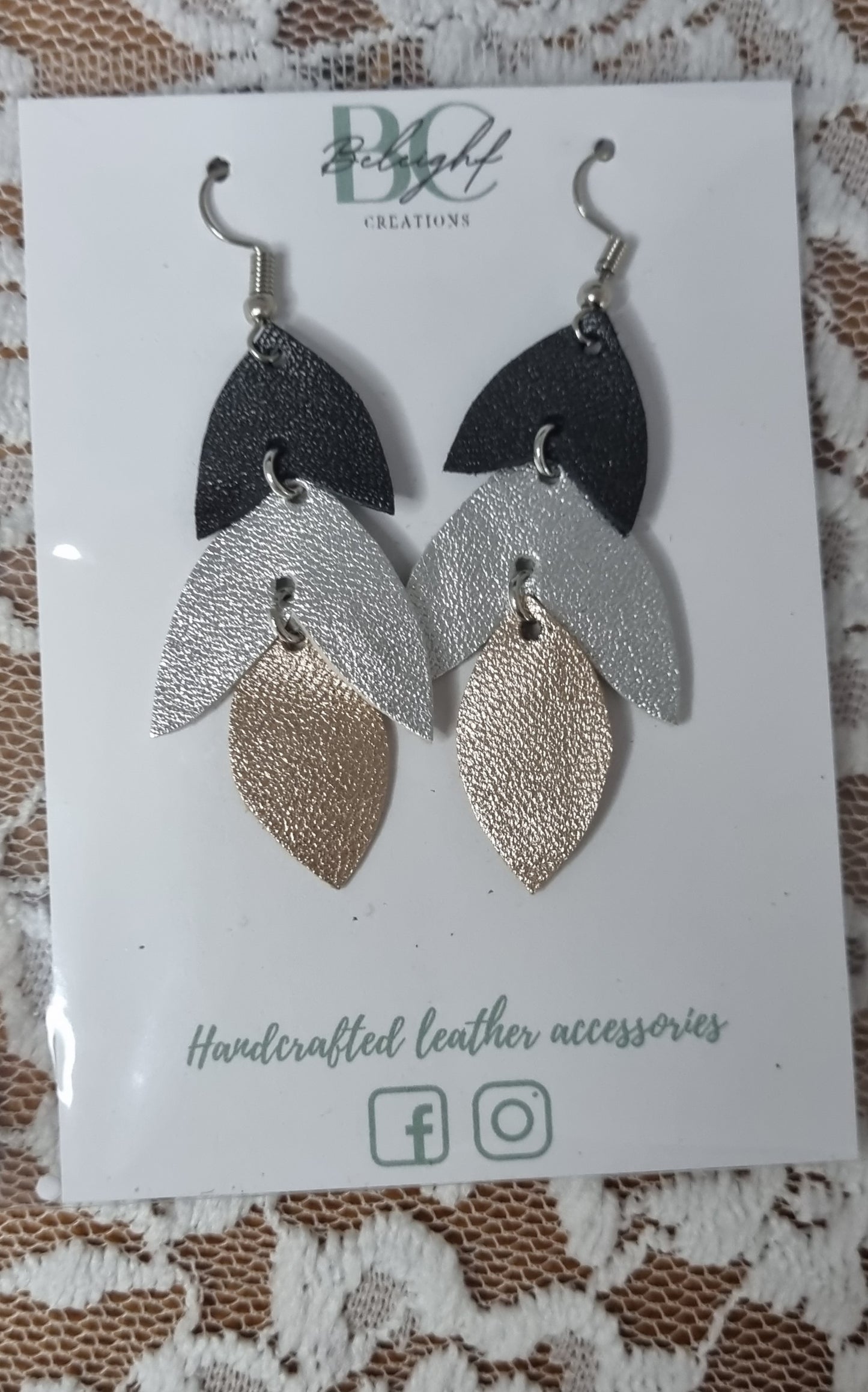 Handmade Leather earrings