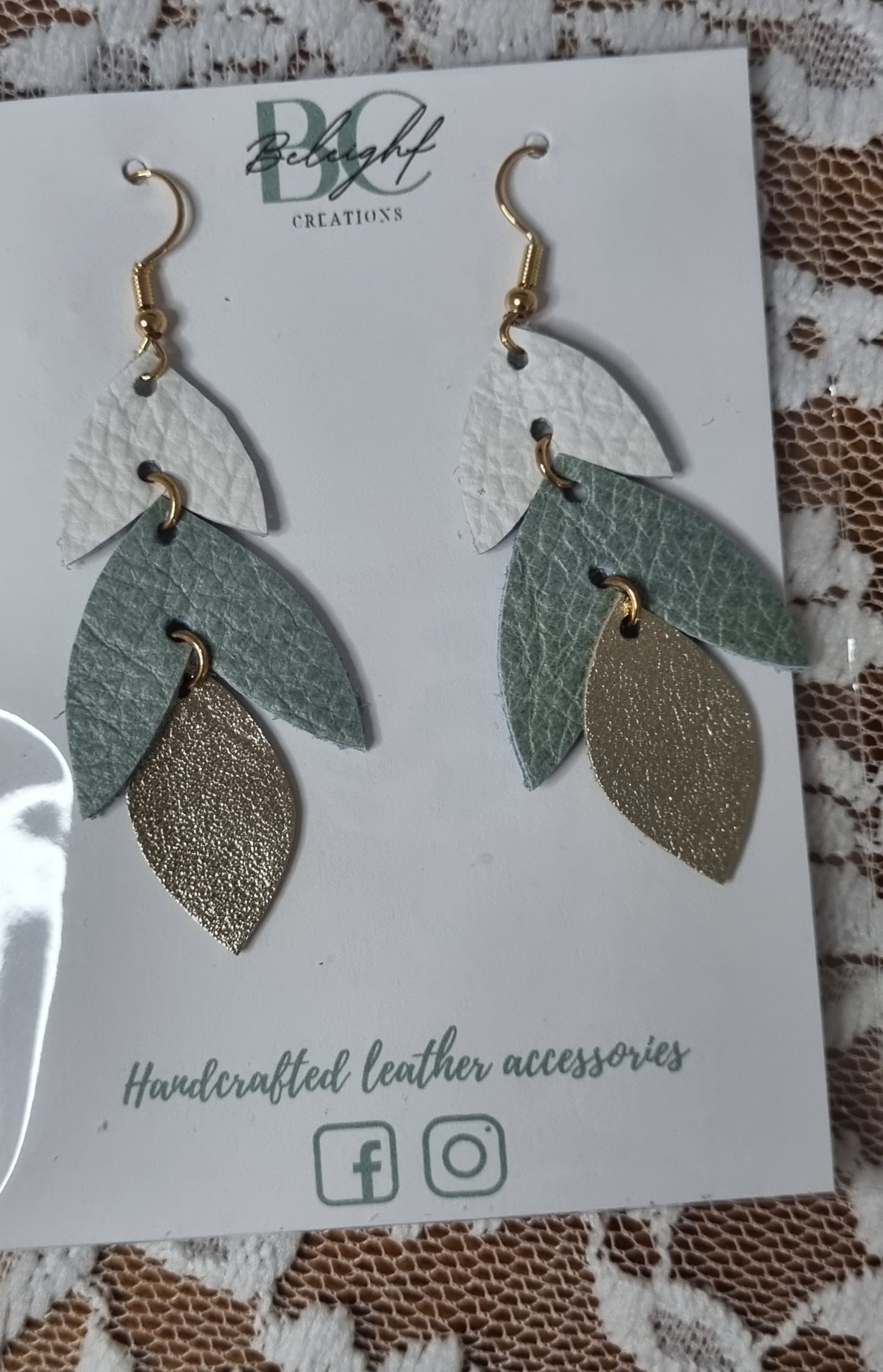 Handmade Leather earrings