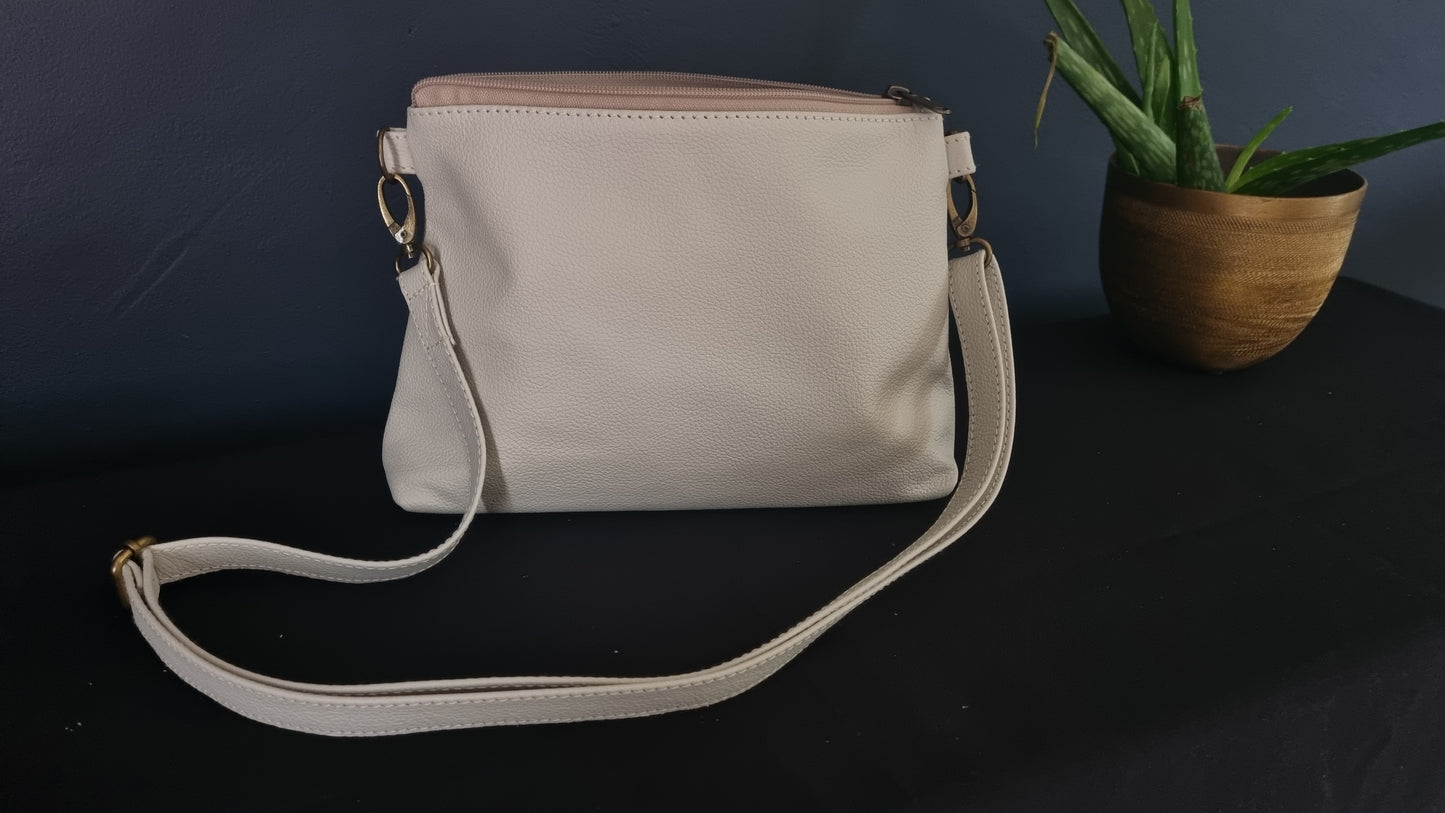 Genuine leather Cream Bag 009