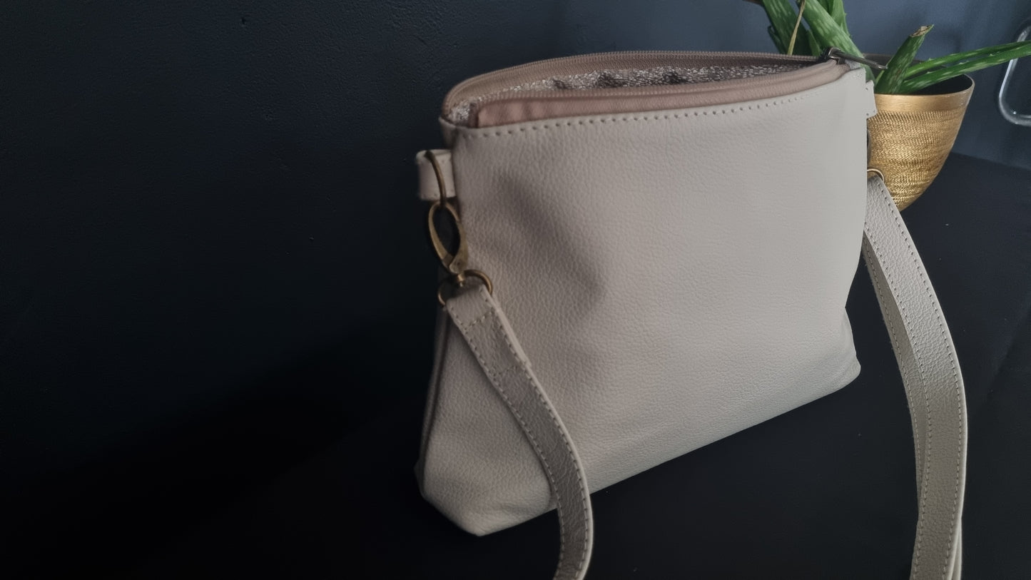 Genuine leather Cream Bag 009