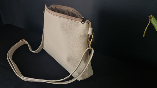 Genuine leather Cream Bag 009