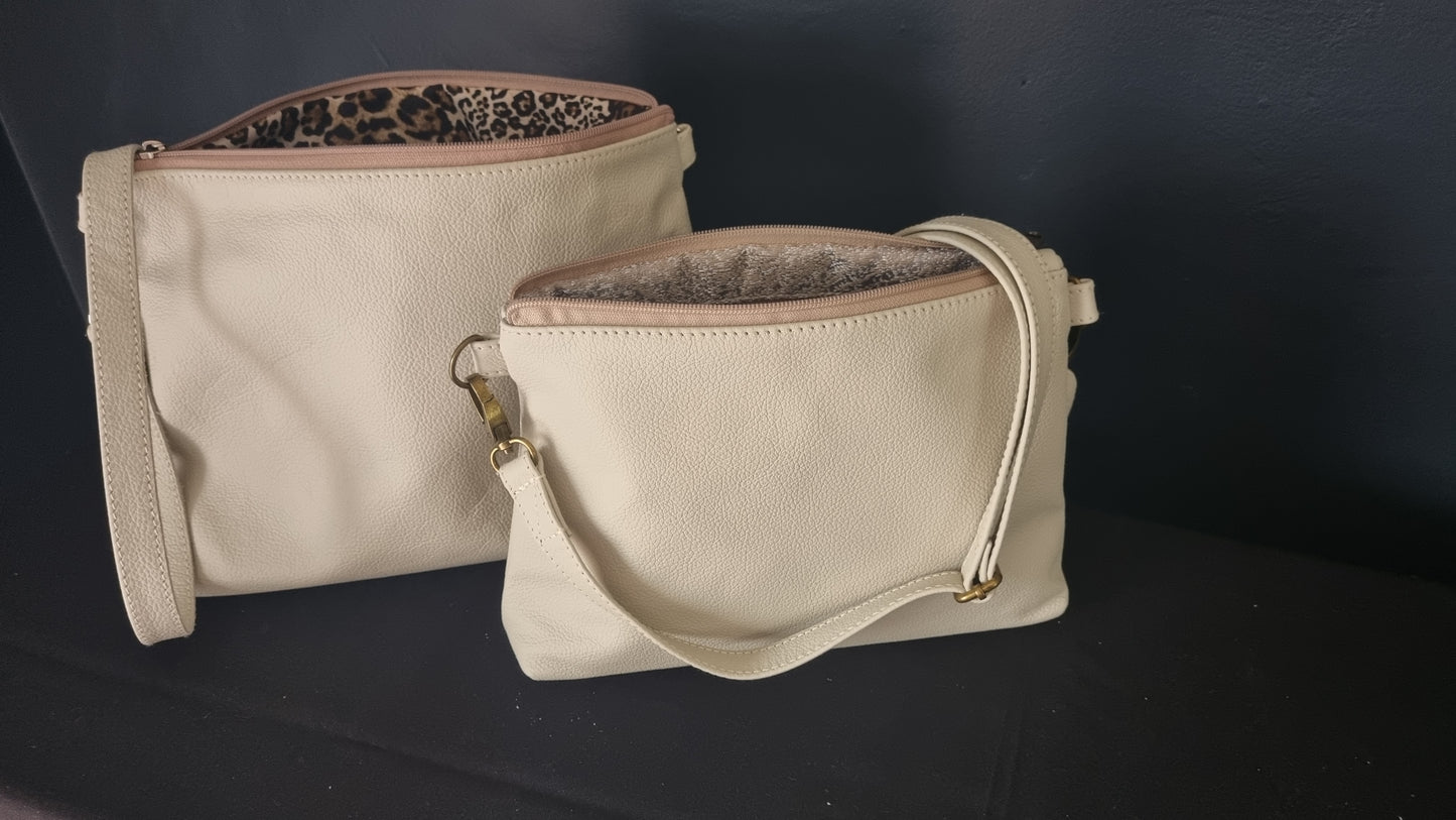 Genuine leather Cream Bag 009