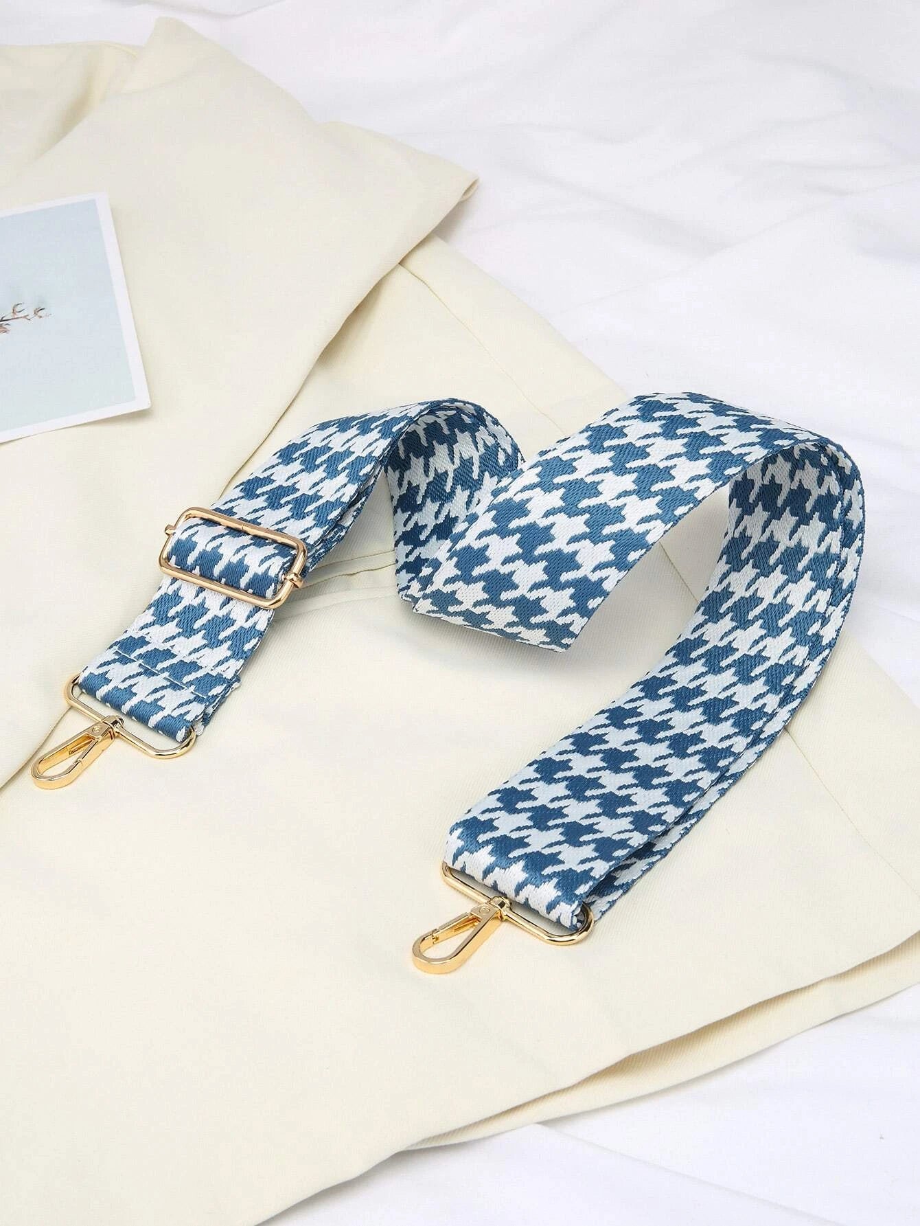 Blue & White Bag Strap