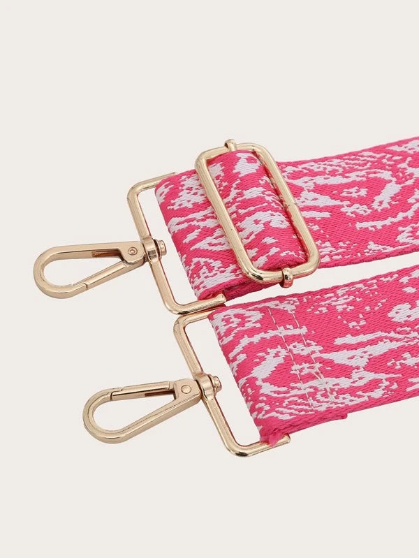 Pink and white Bag Strap