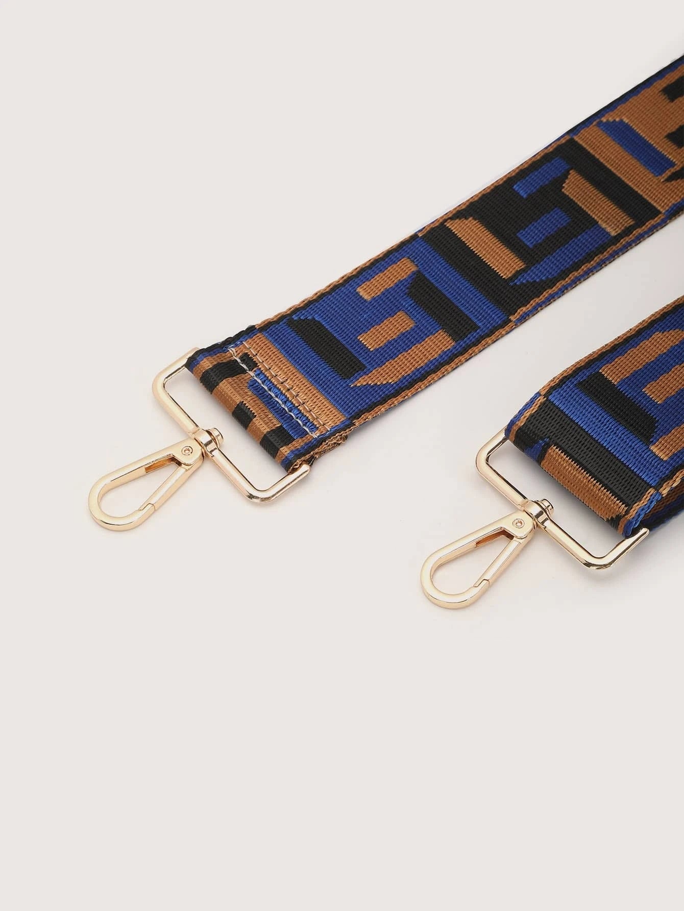 Blue, black and Tan Bag Strap