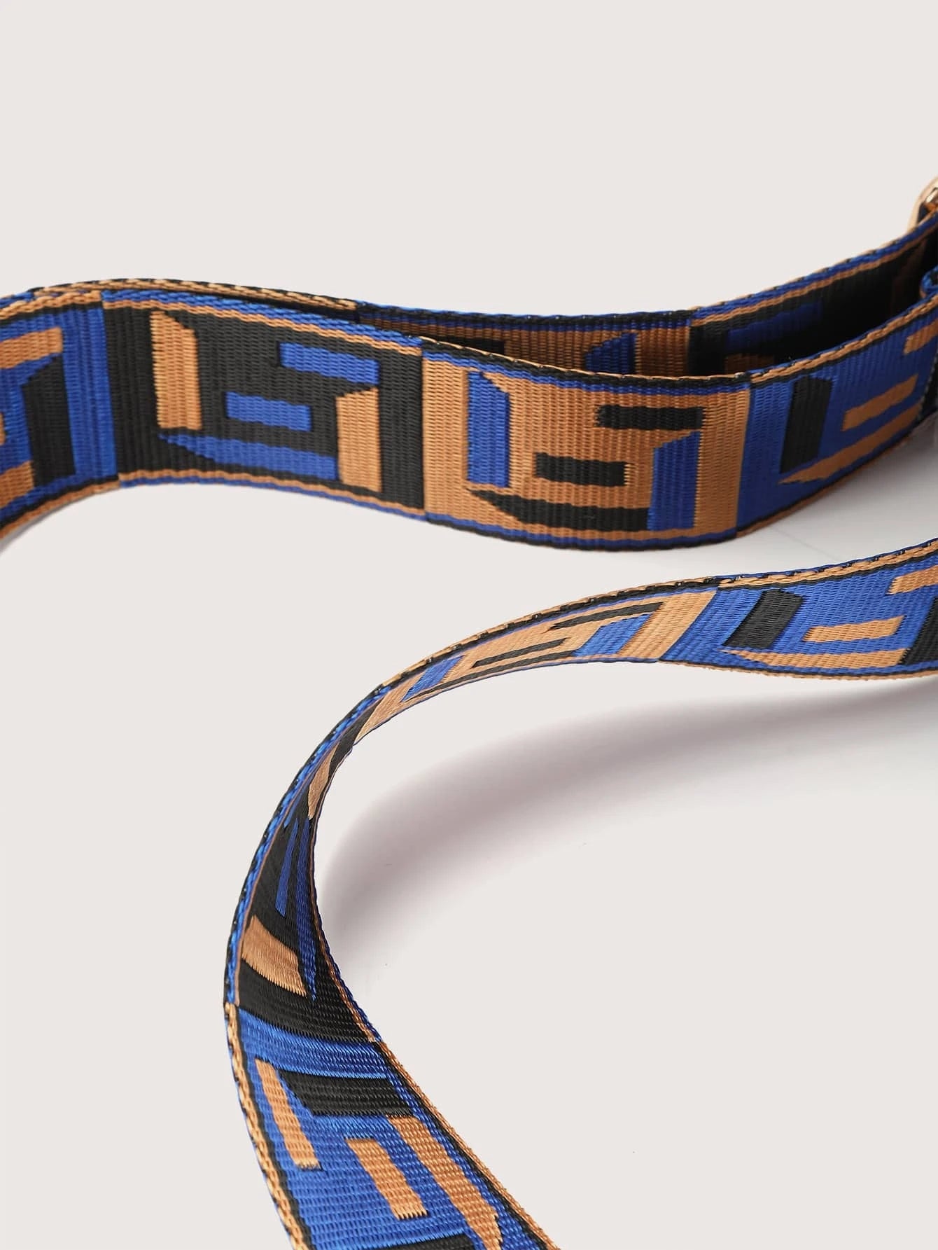 Blue, black and Tan Bag Strap