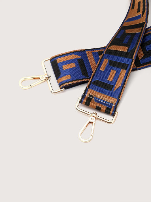 Blue, black and Tan Bag Strap