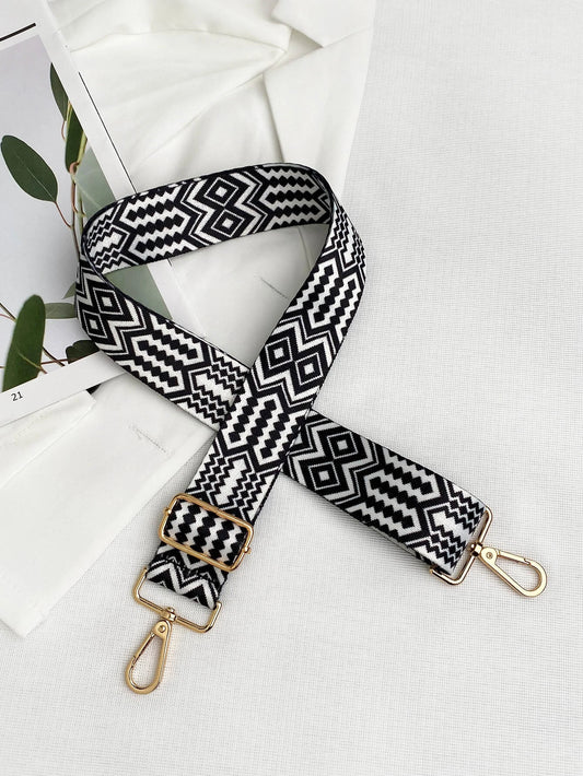 Black & White Pattern Bag Strap