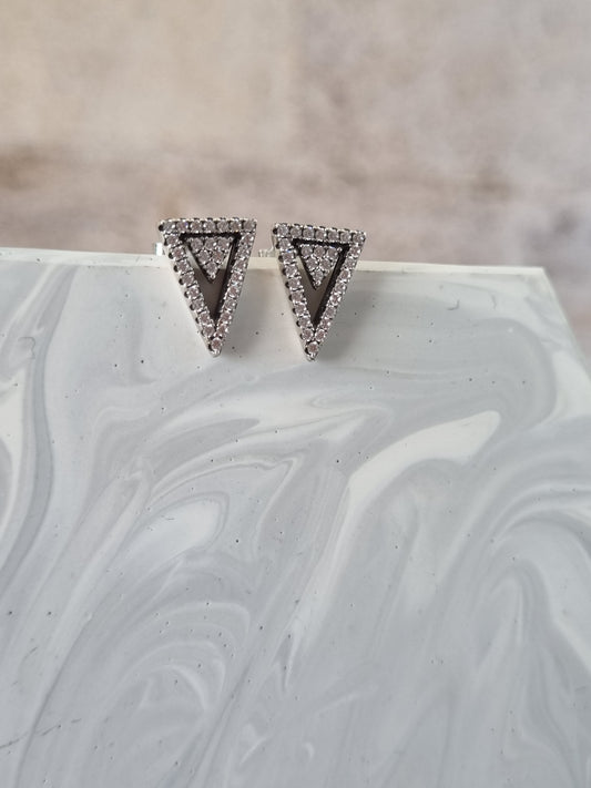 CZ Triangle studs