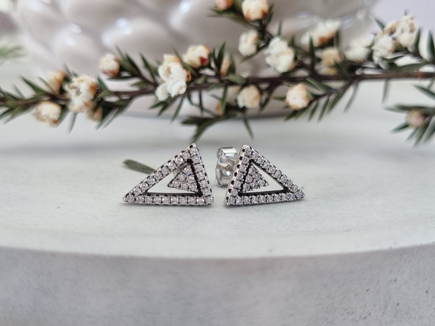 CZ Triangle studs