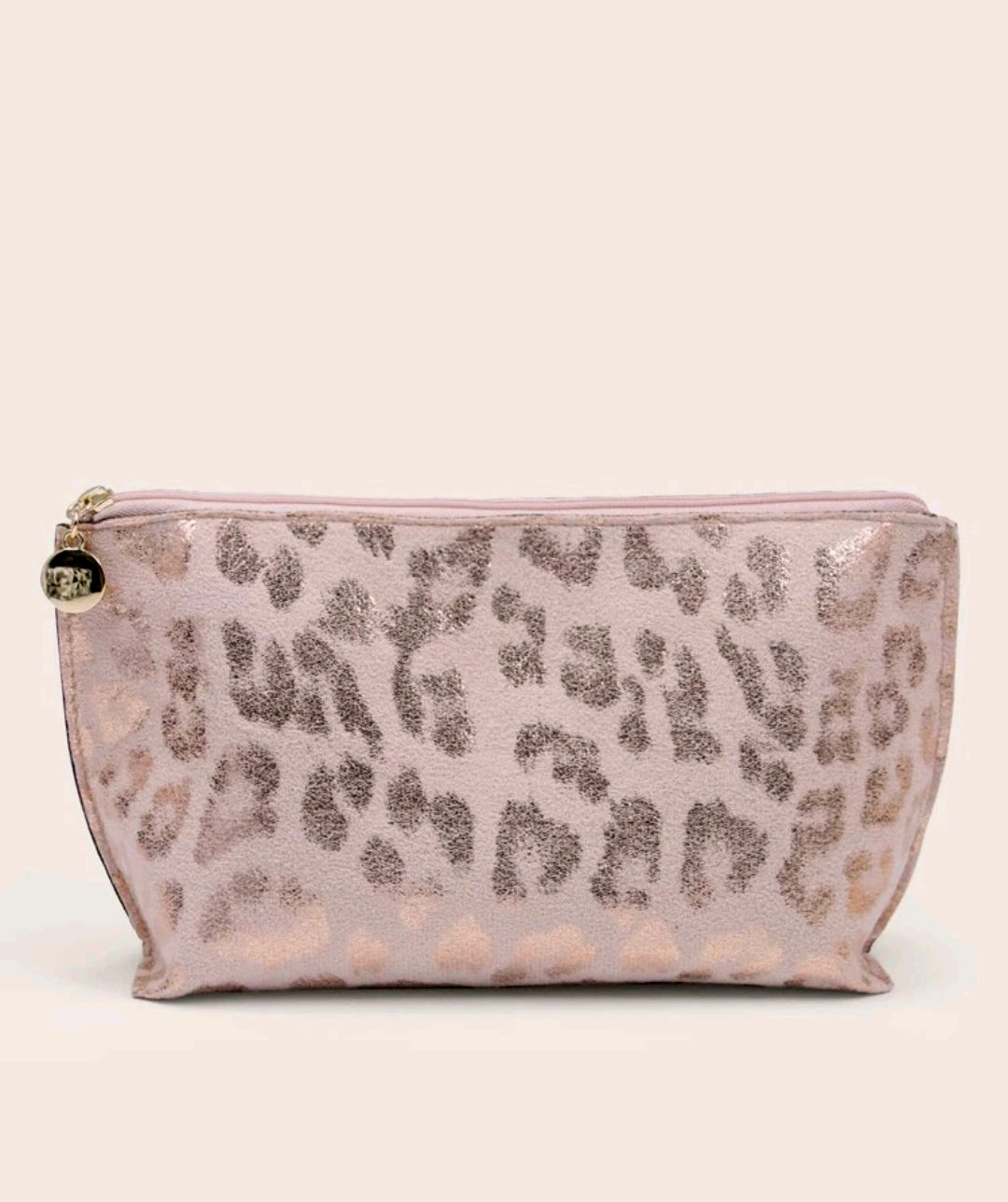 Cosmetic Bag - Leopard Print Soft Pink