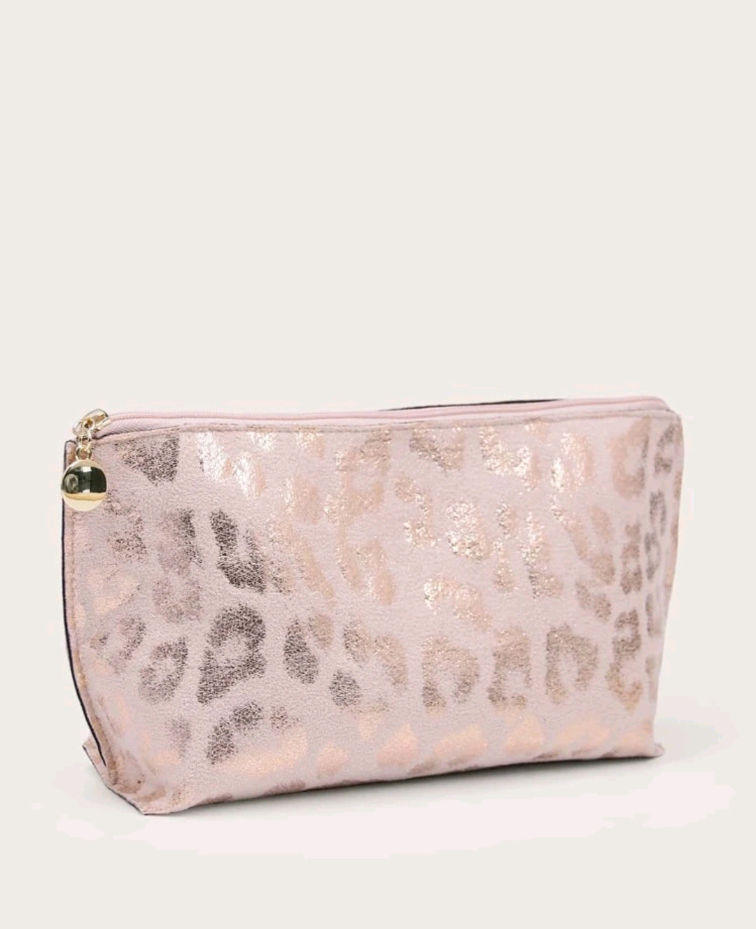 Cosmetic Bag - Leopard Print Soft Pink