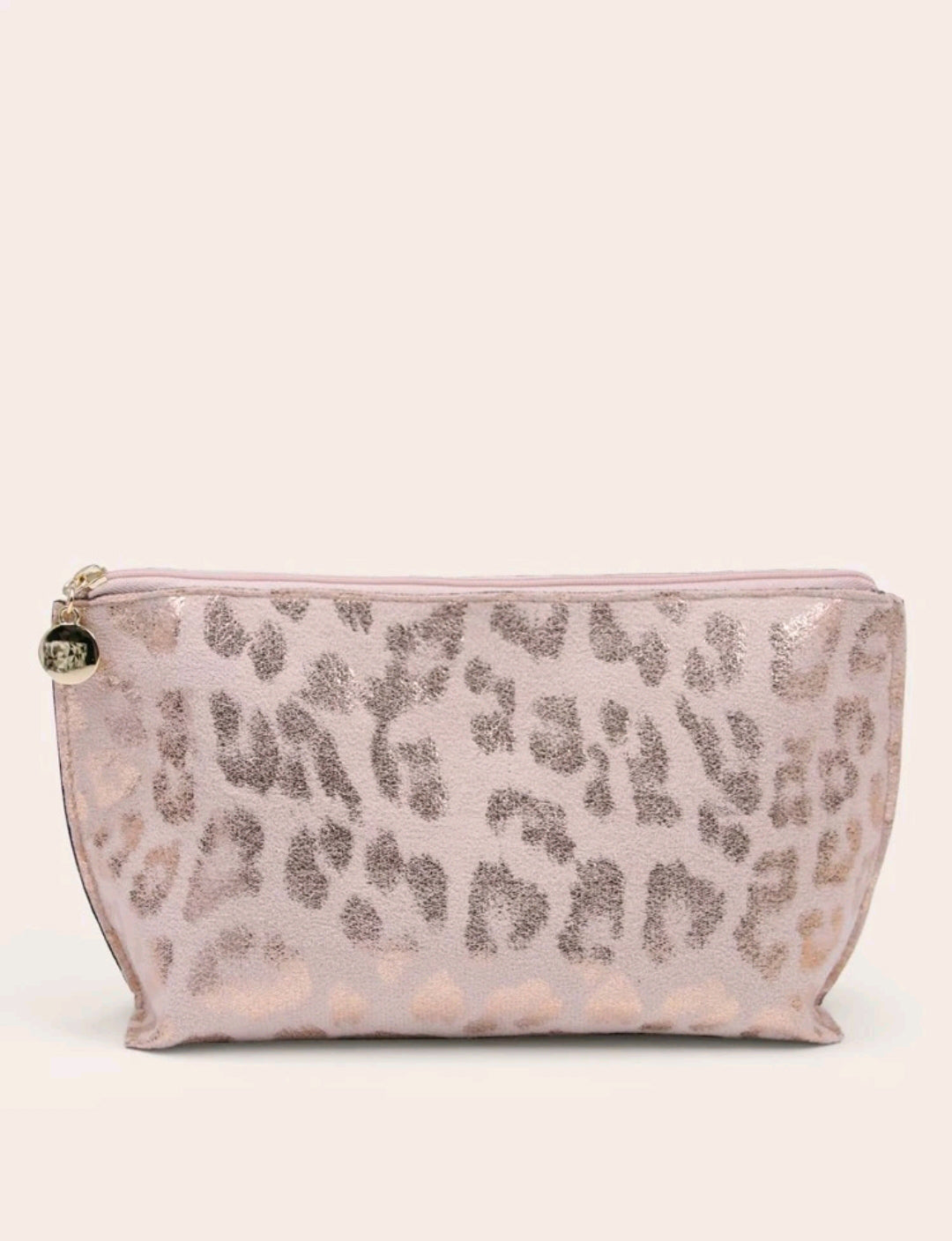 Cosmetic Bag - Leopard Print Soft Pink