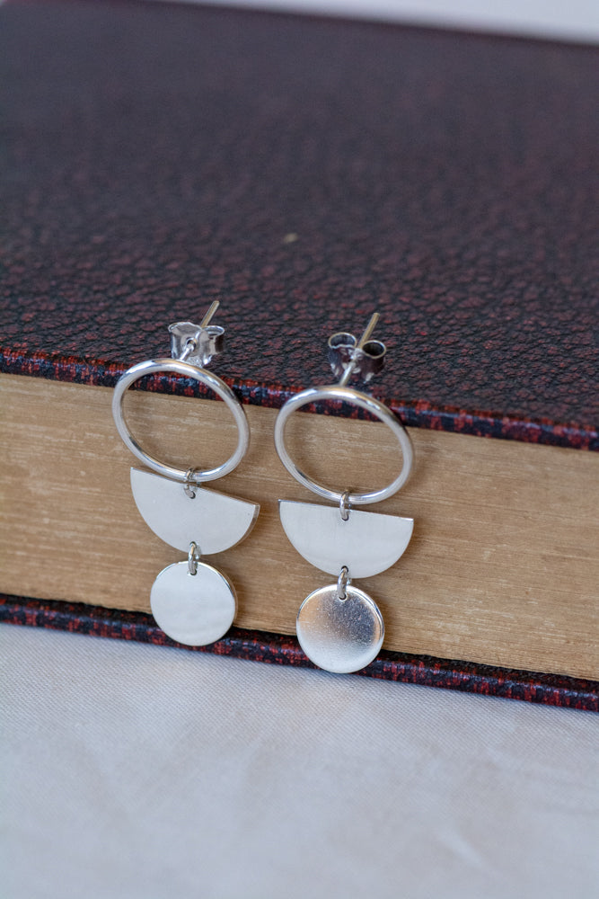 Sterling silver geometric earrings