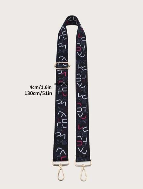 Letter Graphic Bag Strap